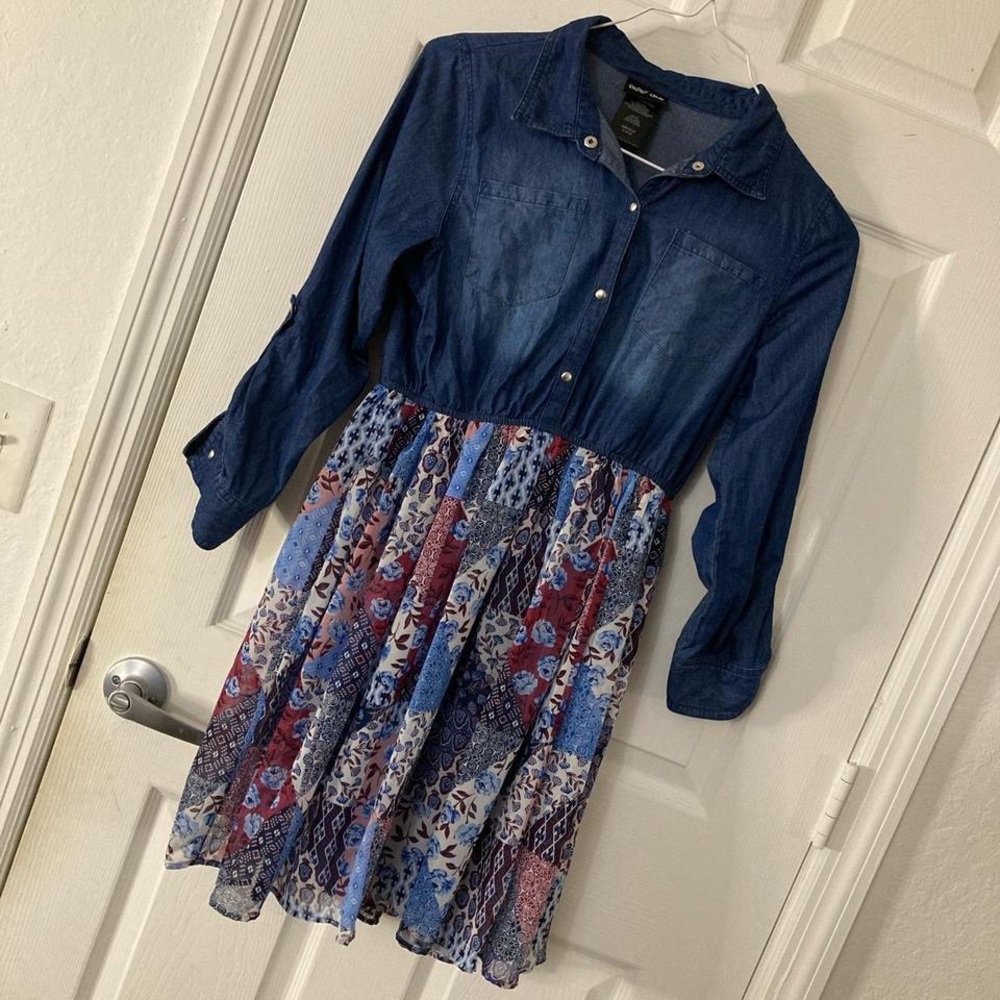 Paper doll denim dress Size:14/16